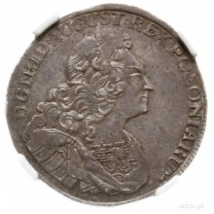 2/3 talara (gulden) 1722, Drezno, Aw: Popiersie króla, ...