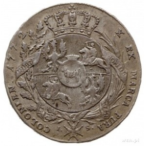 talar 1772/ I.S., Warszawa; srebro 27.43 g; Plage 386, ...