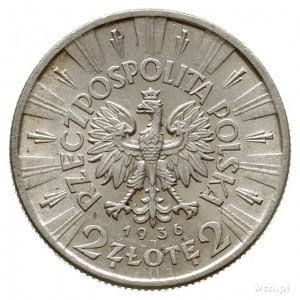 2 złote 1936, Warszawa, Józef Piłsudski; Parchimowicz 1...