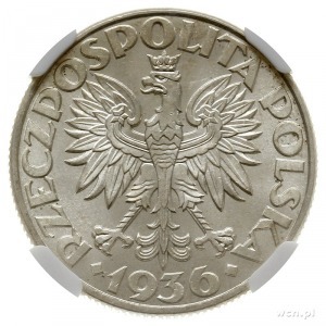 2 złote 1936, Warszawa, Żaglowiec; Parchimowicz 112; wy...