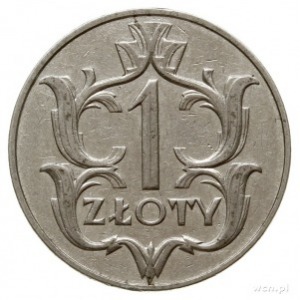 1 złoty 1929, Warszawa, moneta bez znaku mennicy “Kości...