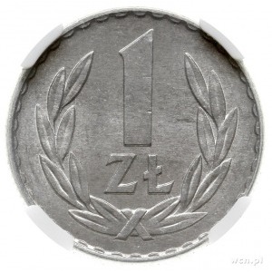 1 złoty 1967, Warszawa, aluminium, Parchimowicz 213d; r...