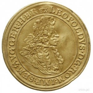 4 dukaty 1690, Wrocław, Aw: Popiersie w prawo i napis w...