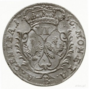 6 krajcarów 1756/B, Wrocław; F.u.S. 1042, Olding 300, S...