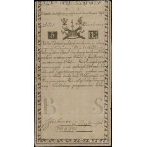 5 złotych polskich 8.06.1794; seria N.A.1, w klauzuli ...