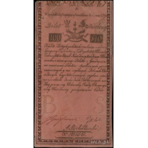 100 złotych polskich 8.06.1794; seria B, numeracja 1815...