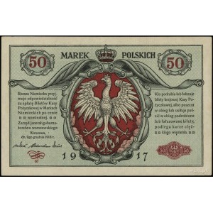 50 marek polskich 9.12.1916; jenerał, seria A, numeracj...