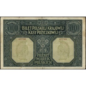 500 marek polskich 15.01.1919; numeracja 677705; Lucow ...