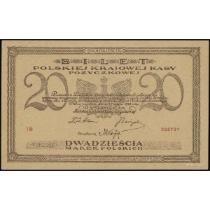 20 marek polskich 17.05.1919; seria IB, numeracja 39573...