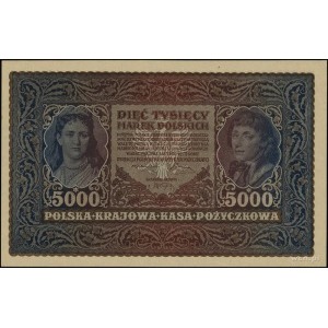 5.000 marek polskich 7.02.1920; seria II-AH, numeracja ...