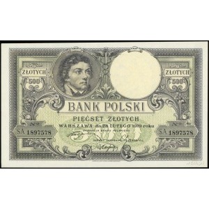 500 złotych 28.02.1919; seria A, numeracja 1897578; Luc...