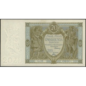 20 złotych 1.09.1929; seria DN, numeracja 0982011; Luco...