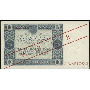 5 złotych 2.01.1930; seria BX, numeracja 0197264, czerw...