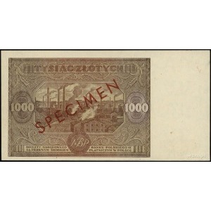 1.000 złotych 15.01.1946; seria A, numeracja 0000000, c...