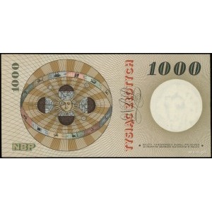 1.000 złotych 29.10.1965; seria A, numeracja 1017433; L...