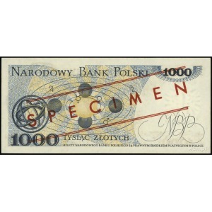 1.000 złotych 2.07.1975; czerwony ukośny nadruk WZÓR / ...