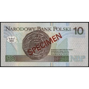 10 złotych 25.03.1994; seria AA, numeracja 0000000, cze...