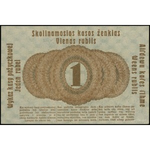 1 rubel 17.04.1916; Poznań, bez serii i numeracji, na o...