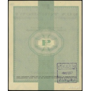 bon towarowy 1 dolar 1.01.1960; seria Cd, numeracja 004...