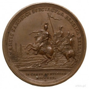 August II - medal 1730, sygnowany VESTNER F, wybity dla...