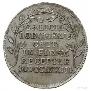 żeton z 1773 roku z okazji przyłączenia Galicji i Lodom...