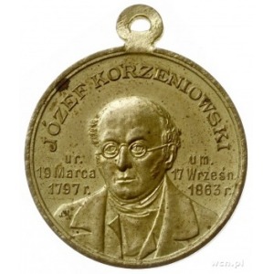 Józef Korzeniowski, - medal z uszkiem sygnowany JM, 189...