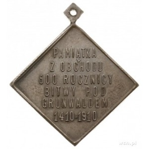 500-lecie Bitwy Grunwaldzkiej medalik wybity w 1910 r.,...