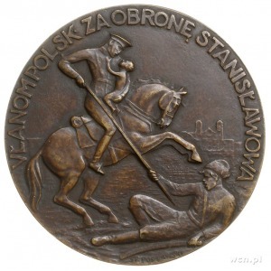 medal na pamiątkę obrony Stanisławowa autorstwa St. Pop...