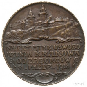 Oswobodzenie Krakowa - medal sygnowany J - R (Jan Raszk...
