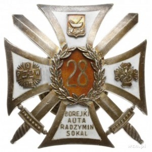oficerska odznaka pamiątkowa 28 Pułku Strzelców Kaniows...