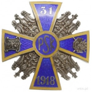 oficerska odznaka pamiątkowa 31 Pułku Strzelców Kaniows...