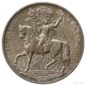 talar zwycięstwa (Siegestaler) 1871 B, Drezno; Dav. 898...