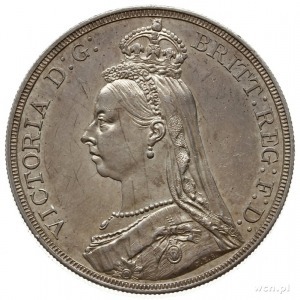 1 korona 1887, Londyn; emisja jubileuszowa; Seaby 3921;...