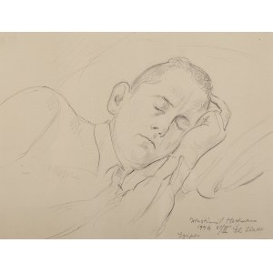 Wlastimil Hofman (1881 Praga - 1970 Szklarska Poręba), Śpiący, 1946 r.