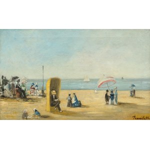 Artysta nieokreślony (2 poł. XIX w.), Plaża w Trouville