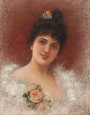 Emile Eisman-Semenowsky (1857 Polska – 1911 Paryż ?), Młoda dama w futrze