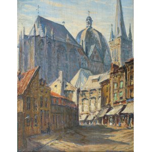 Theodor Urtnowski (1881 Torun - 1963 Aachen), View of the Aachen Cathedral