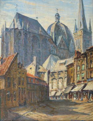 Theodor Urtnowski (1881 Toruń - 1963 Akwizgran), Widok na katedrę w Akwizgranie