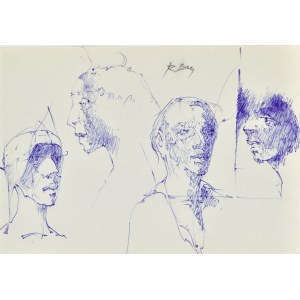 Roman BANASZEWSKI (1932-2021), Szkice popiersia kobiet i mężczyzn