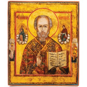 IKONA, ŚWIĘTY MIKOŁAJ CUDOTWÓRCA, Rosja, 2 poł. XIX w.
