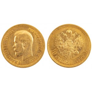 10 RUBLI, Cesarstwo Rosyjskie, Mikołaj II, 1899, ЕБ