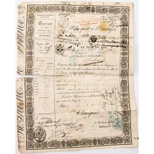 PASZPORT CUDZOZIEMCA, Francja, 5.08.1840