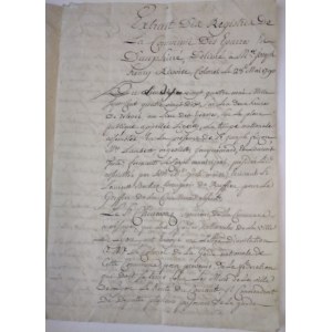 WYPIS Z REJESTRU ŻOŁNIERZY GMINY EPARRES W DELFINACIE, 28.05.1790