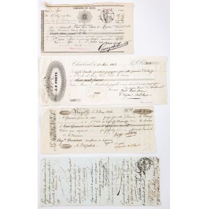FOUR FRENCH CHEQUES