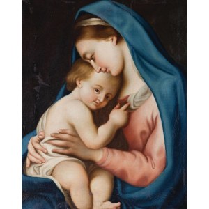 MADONNA Z DZIECIĄTKIEM, 1 poł. XIX w.