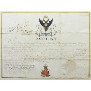 PATENT DLA JÓZEFA ZEMBRZUSKIEGO HERBU OKSZA NA POTWIERDZENIE SZLACHECTWA, 1802 r.