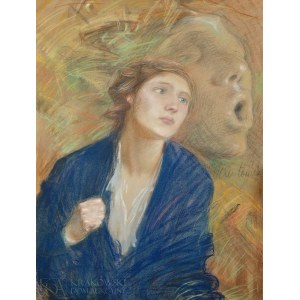 Teodor AXENTOWICZ (1859-1938), Portret kobiety – tęsknota
