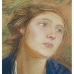 Teodor AXENTOWICZ (1859-1938), Portret kobiety – tęsknota