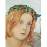 Wlastimil HOFMAN (1881-1970), Wiosna (portret dziewczynki w wianku) (1923)