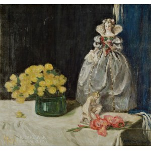 Dora MUKUŁOWSKA (1880-1946), Martwa natura z lalką